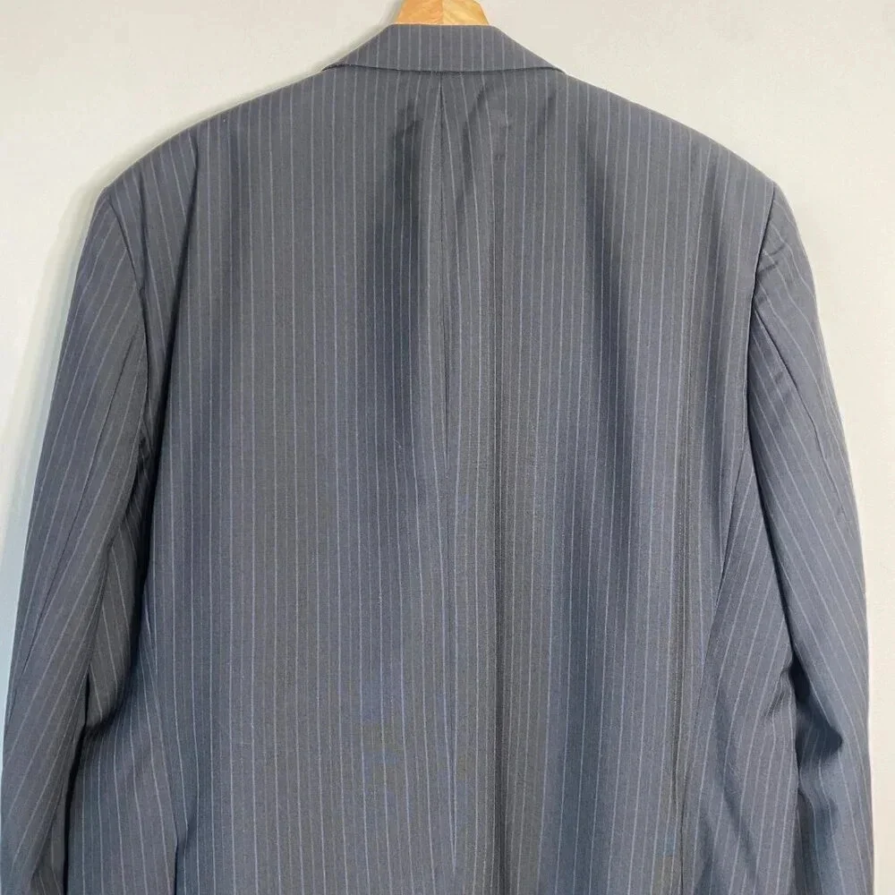 Boss Hugo Boss Pinstripe Wool Sport Coat Dinner Jacket Blazer Men's 44R Black